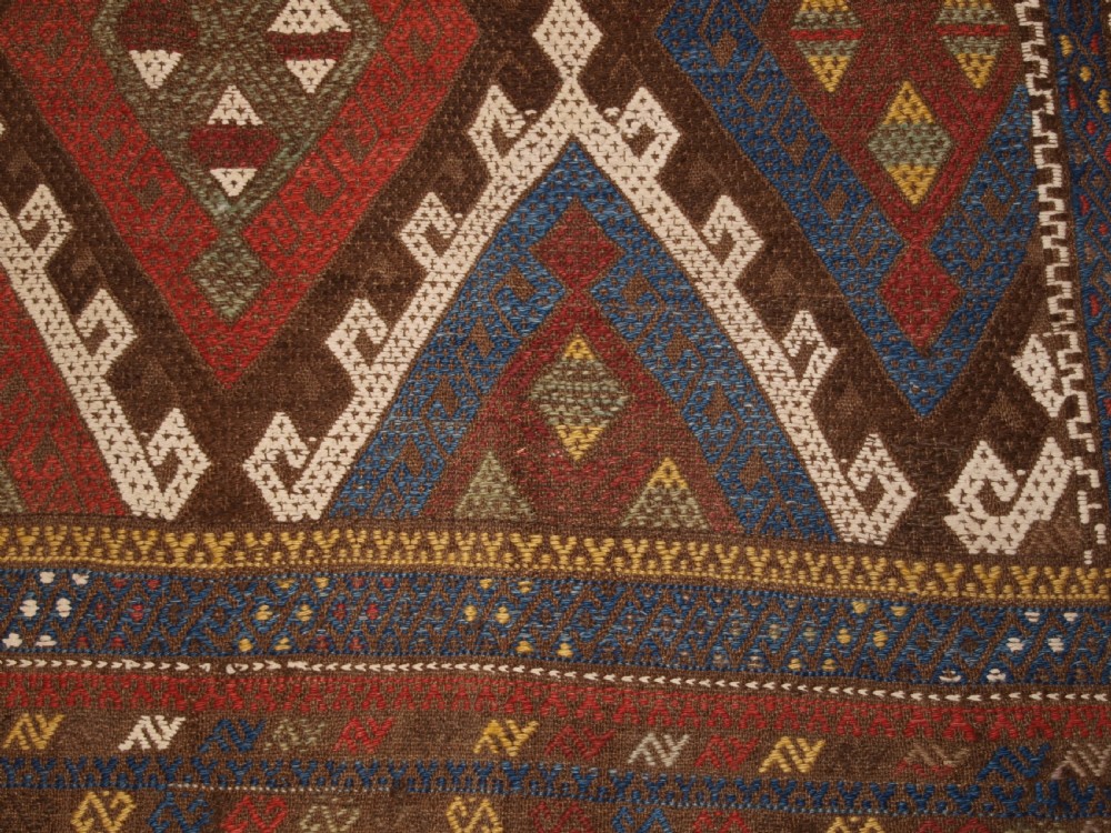 ANTIQUE TURKISH KONYA REGION CICIM PANEL, OUTSTANDING CONDITION, CIRCA 1900. View XI