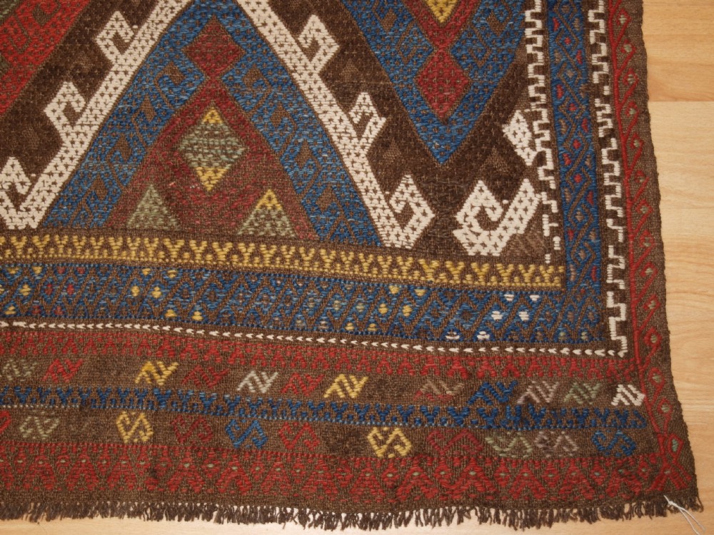 ANTIQUE TURKISH KONYA REGION CICIM PANEL, OUTSTANDING CONDITION, CIRCA 1900. View XII