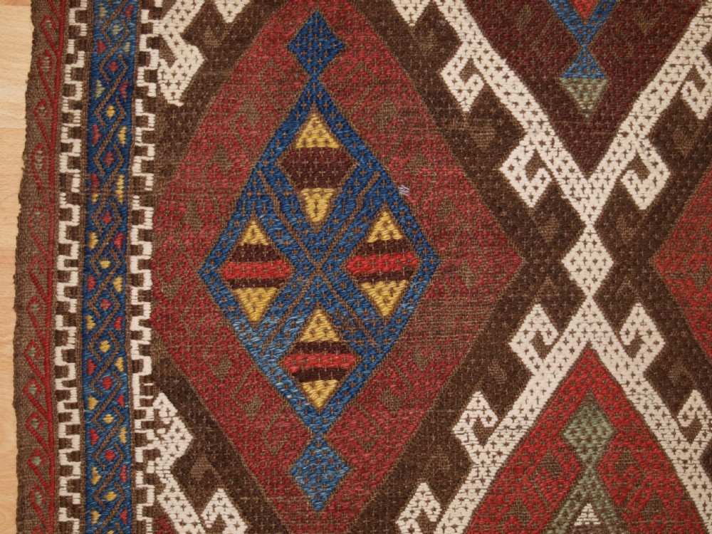 ANTIQUE TURKISH KONYA REGION CICIM PANEL, OUTSTANDING CONDITION, CIRCA 1900. View XIII