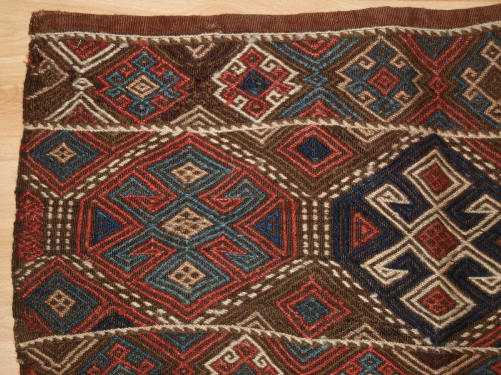 ANTIQUE TURKISH EAST ANATOLIAN MAFRASH PANEL KILIM, CICIM TECHNIQUE, CIRCA 1900. View III