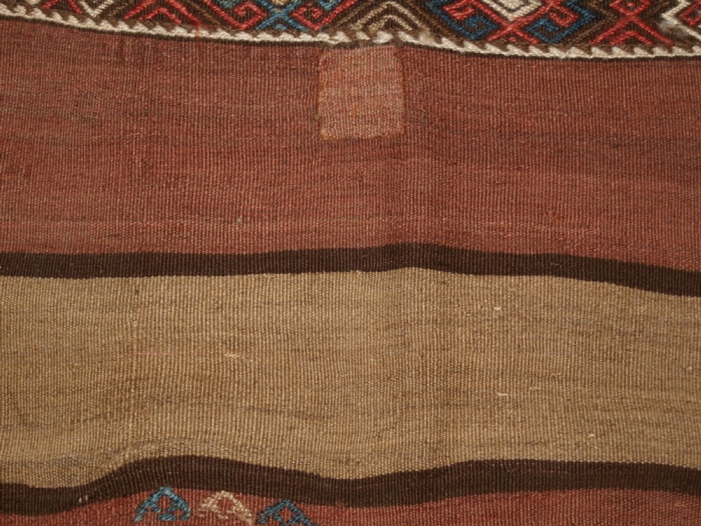 ANTIQUE TURKISH EAST ANATOLIAN MAFRASH PANEL KILIM, CICIM TECHNIQUE, CIRCA 1900. View VII