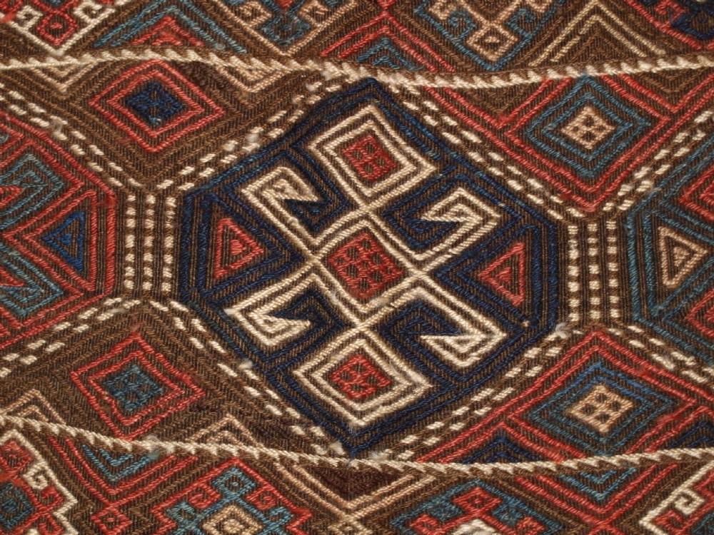 ANTIQUE TURKISH EAST ANATOLIAN MAFRASH PANEL KILIM, CICIM TECHNIQUE, CIRCA 1900. View VIII