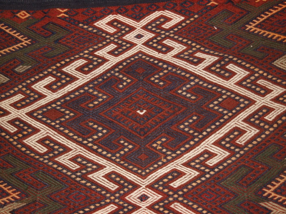 ANTIQUE TURKISH MALATYA REGION KILIM RUNNER IN CICIM TECHNIQUE, CIRCA 1920. View IX