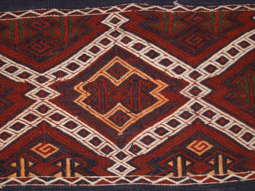 ANTIQUE TURKISH MALATYA REGION KILIM RUNNER IN CICIM TECHNIQUE, CIRCA 1920. View X
