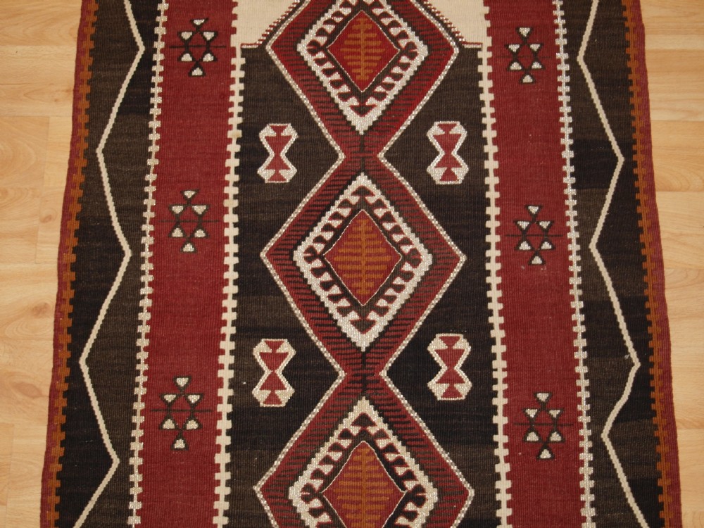 OLD TURKISH KAYSERI PRAYER KILIM WITH SILVER METAL THREAD, CIRCA 1930 View IV