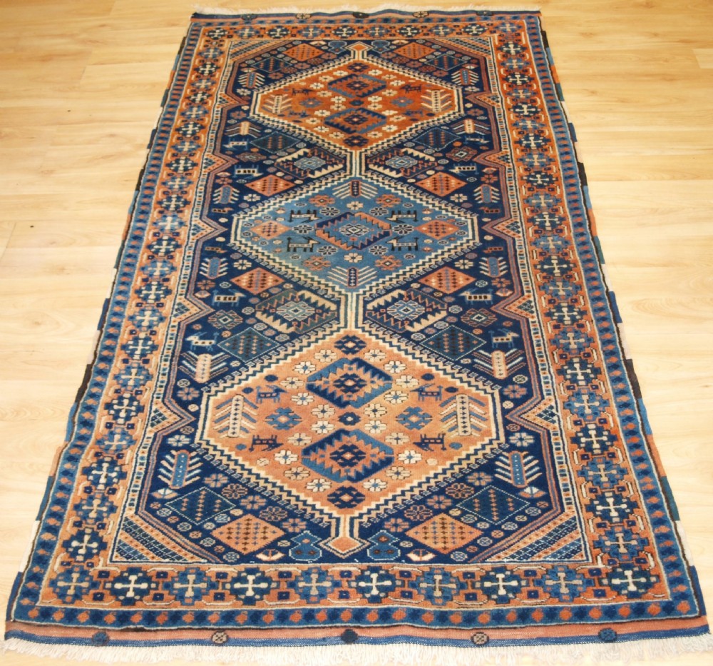 OLD TURKISH YAGCEBEDIR VILLAGE RUG WITH CAUCASIAN SHIRVAN DESIGN, CIRCA 1930.