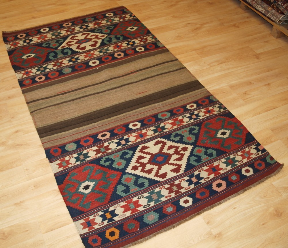 ANTIQUE CAUCASIAN OR SHAHSAVAN MAFRASH PANEL KILIM, CIRCA 1900. View II