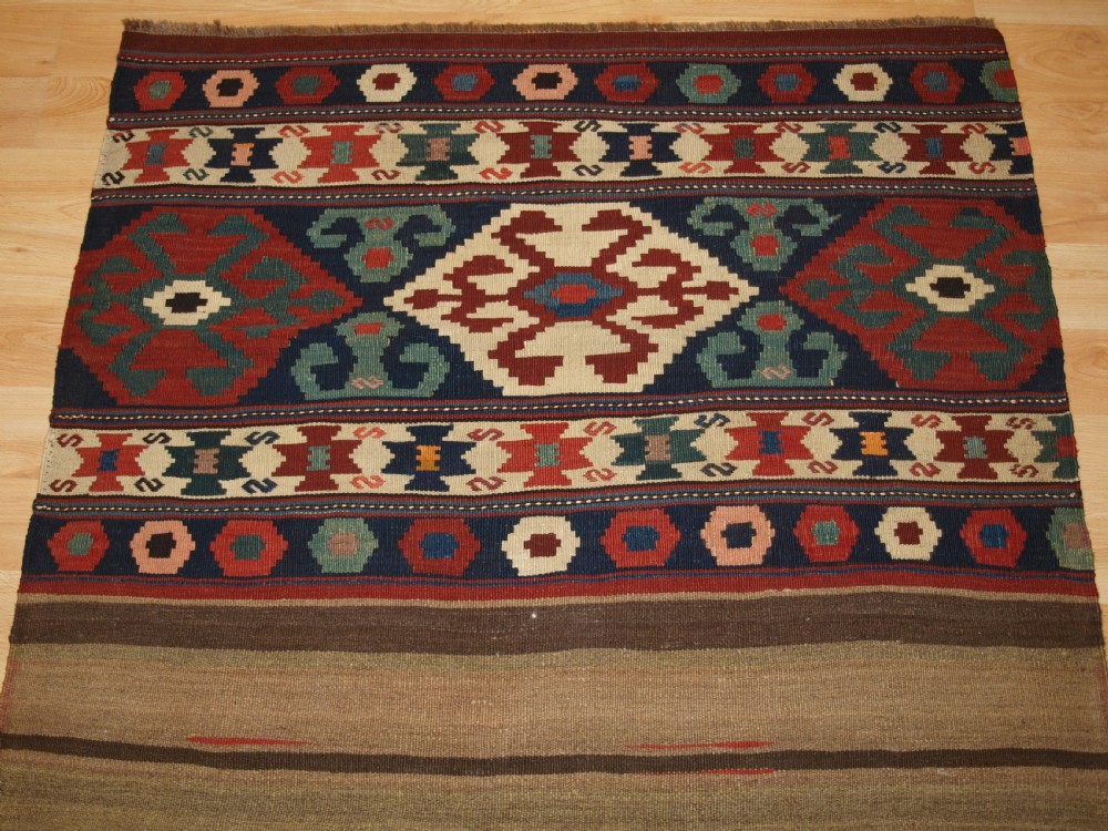 ANTIQUE CAUCASIAN OR SHAHSAVAN MAFRASH PANEL KILIM, CIRCA 1900. View III