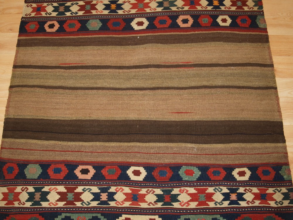 ANTIQUE CAUCASIAN OR SHAHSAVAN MAFRASH PANEL KILIM, CIRCA 1900. View IV