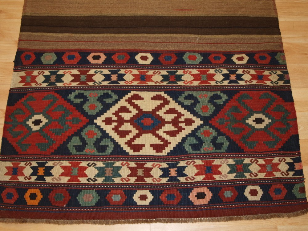 ANTIQUE CAUCASIAN OR SHAHSAVAN MAFRASH PANEL KILIM, CIRCA 1900. View V