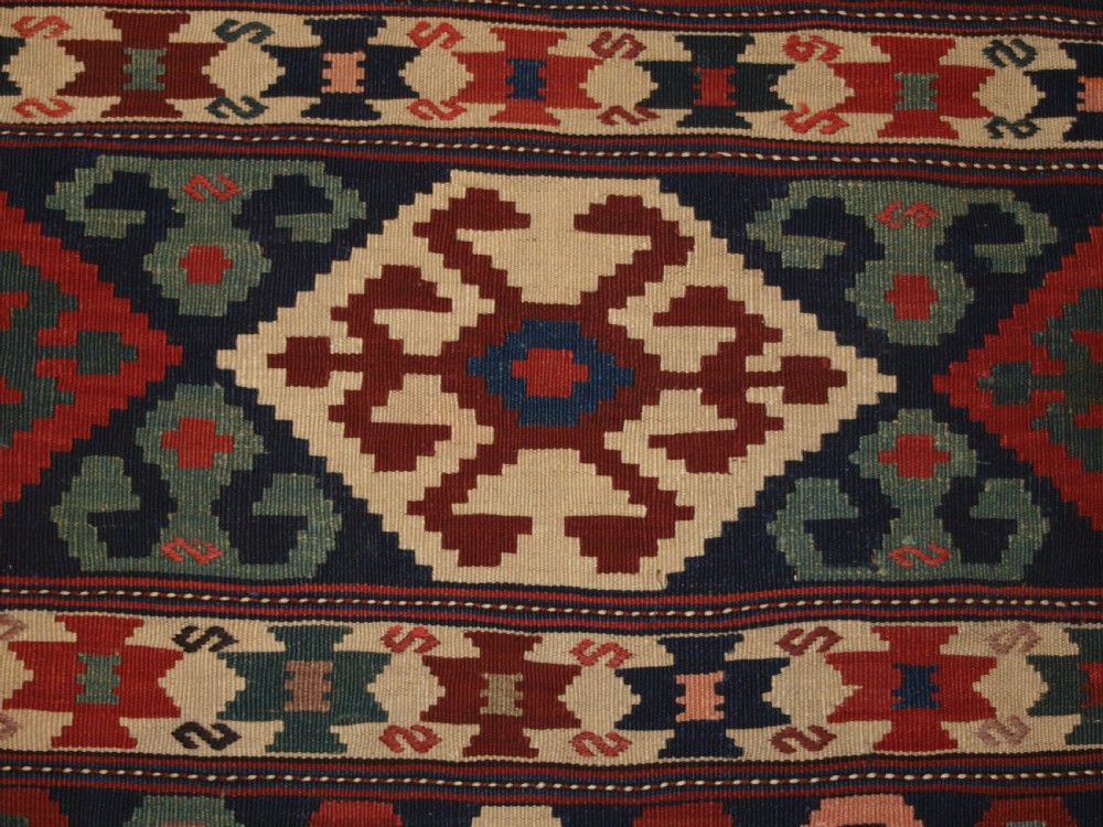 ANTIQUE CAUCASIAN OR SHAHSAVAN MAFRASH PANEL KILIM, CIRCA 1900. View VII