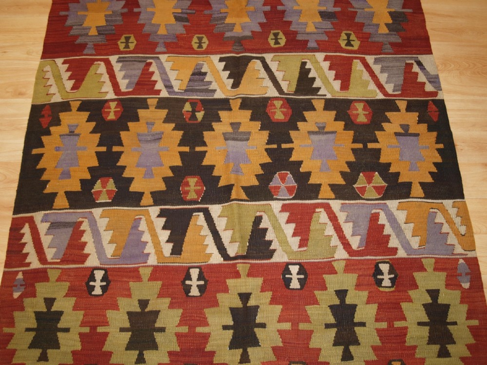 OLD TURKISH ANATOLIAN KILIM OF TRADITIONAL DESIGN, CIRCA 1930. View IV