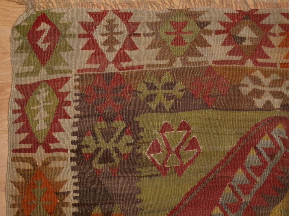 ANTIQUE TURKISH KAYSERI PRAYER KILIM, SOFT PASTEL COLOURS, CIRCA 1920. View II