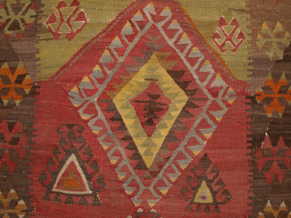 ANTIQUE TURKISH KAYSERI PRAYER KILIM, SOFT PASTEL COLOURS, CIRCA 1920. View VI
