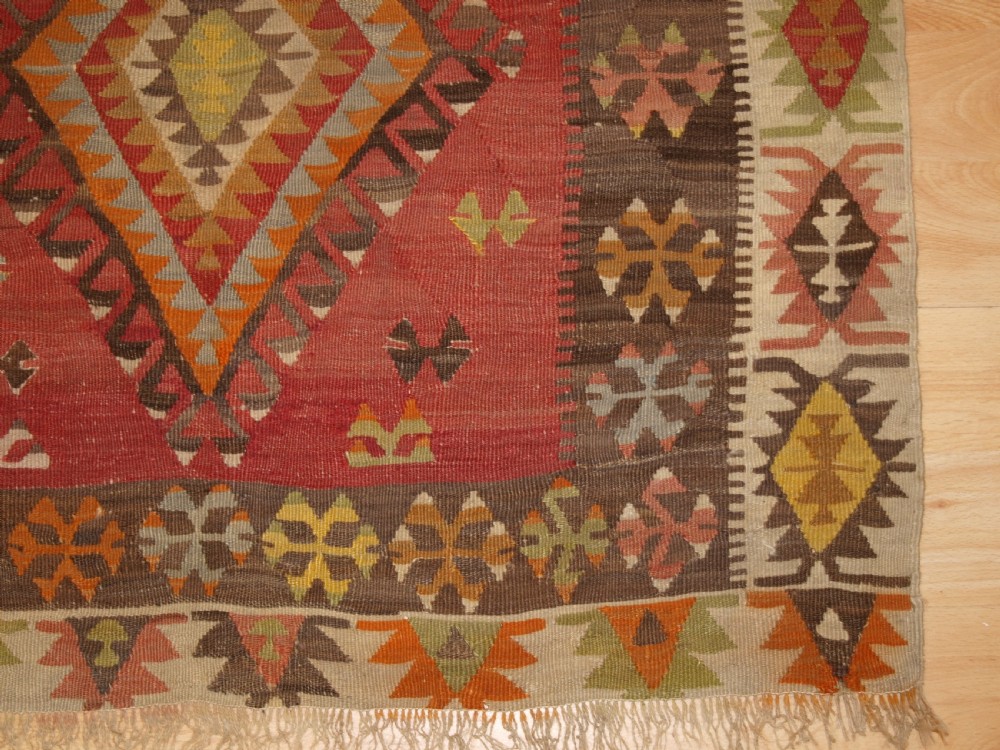 ANTIQUE TURKISH KAYSERI PRAYER KILIM, SOFT PASTEL COLOURS, CIRCA 1920. View IX
