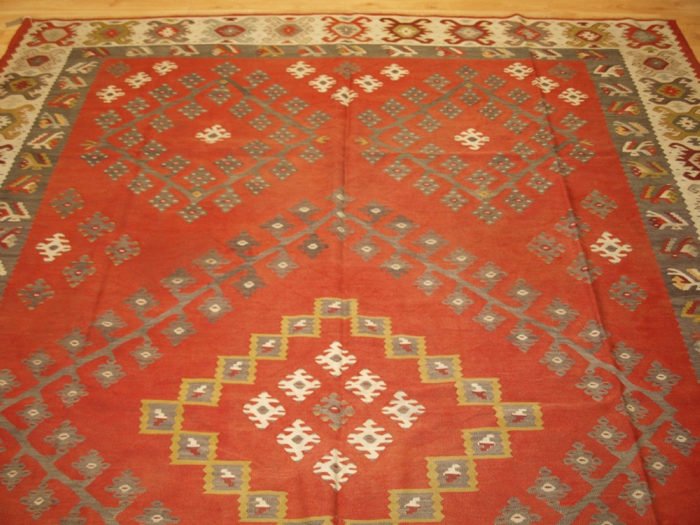 ANTIQUE SHARKOY KILIM, TRADITIONAL DESIGN AND SOFT COLOURS, CIRCA 1920. View IV