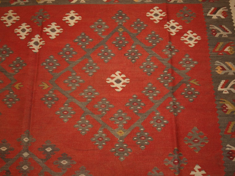 ANTIQUE SHARKOY KILIM, TRADITIONAL DESIGN AND SOFT COLOURS, CIRCA 1920. View VII