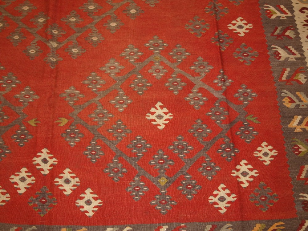 ANTIQUE SHARKOY KILIM, TRADITIONAL DESIGN AND SOFT COLOURS, CIRCA 1920. View VIII