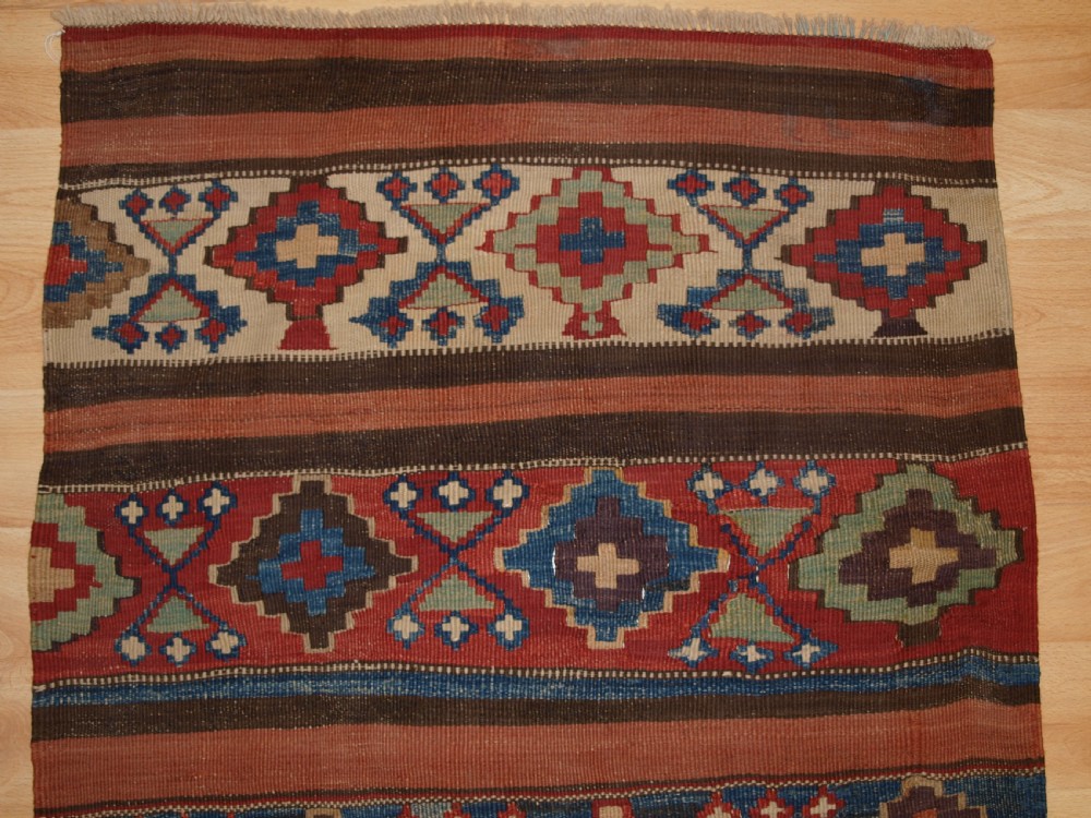 ANTIQUE CAUCASIAN OR SHAHSAVAN KILIM PANEL, CIRCA 1900. View III