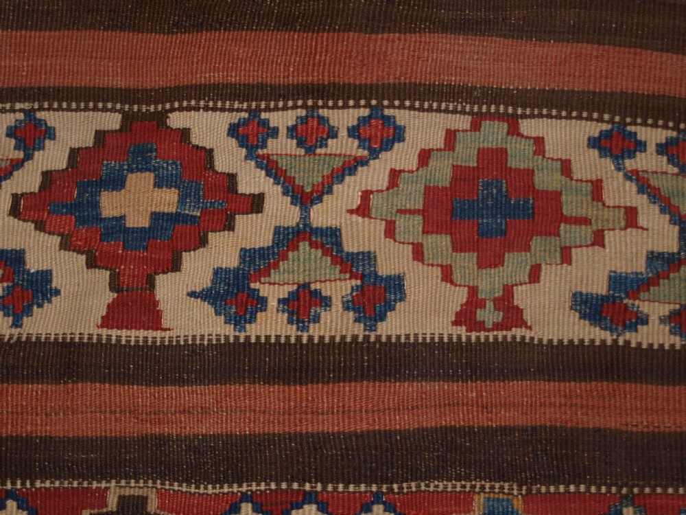 ANTIQUE CAUCASIAN OR SHAHSAVAN KILIM PANEL, CIRCA 1900. View V