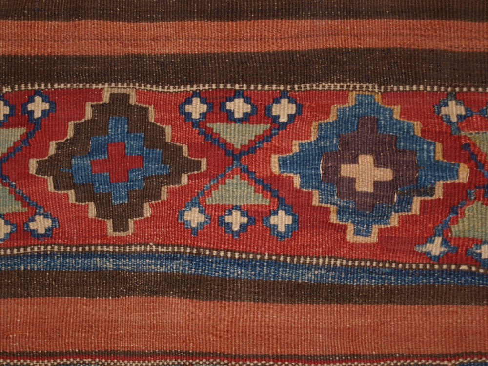 ANTIQUE CAUCASIAN OR SHAHSAVAN KILIM PANEL, CIRCA 1900. View VI