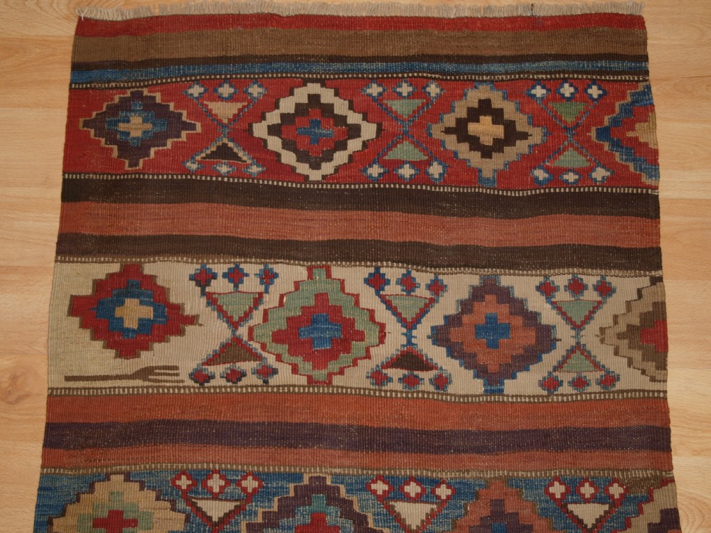 ANTIQUE CAUCASIAN OR SHAHSAVAN KILIM PANEL, CIRCA 1900. View III