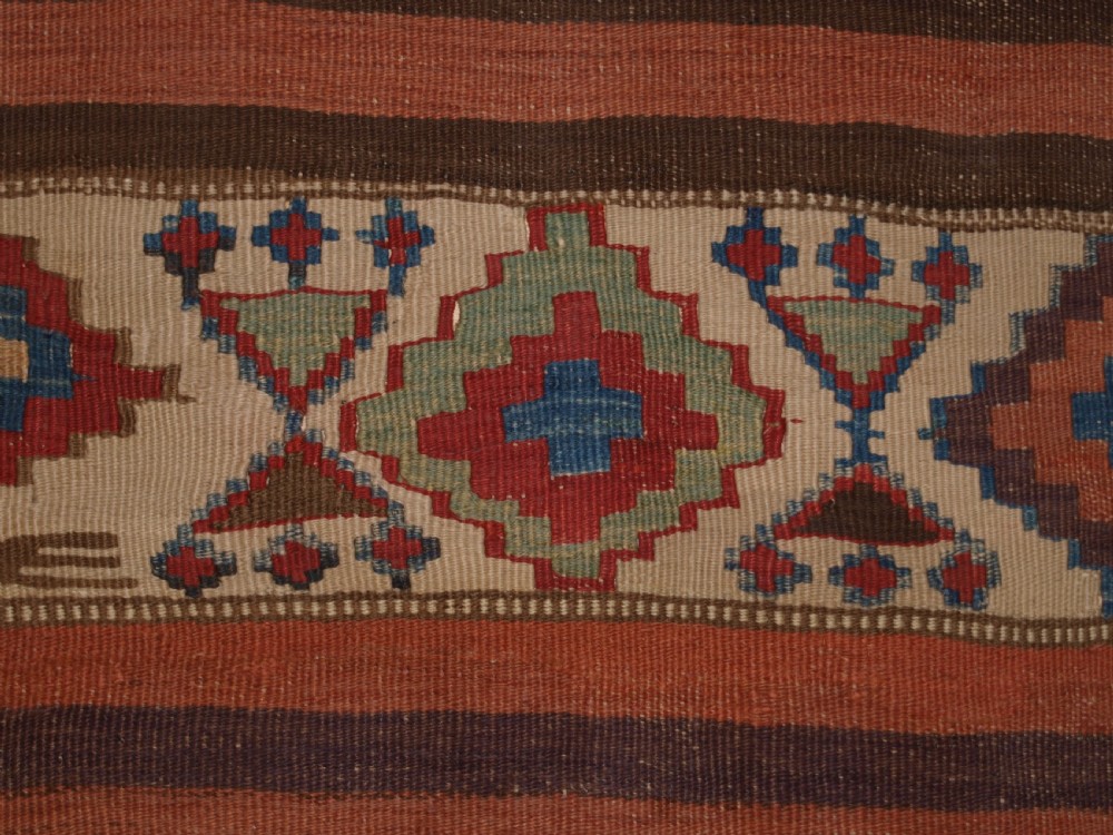 ANTIQUE CAUCASIAN OR SHAHSAVAN KILIM PANEL, CIRCA 1900. View VI