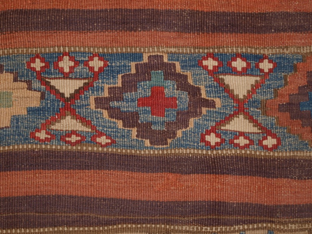 ANTIQUE CAUCASIAN OR SHAHSAVAN KILIM PANEL, CIRCA 1900. View VII