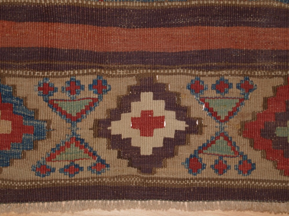 ANTIQUE CAUCASIAN OR SHAHSAVAN KILIM PANEL, CIRCA 1900. View VIII
