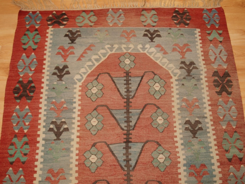 ANTIQUE TURKISH VILLAGE PRAYER KILIM WITH TREE OF LIFE DESIGN, CIRCA 1920. View IV