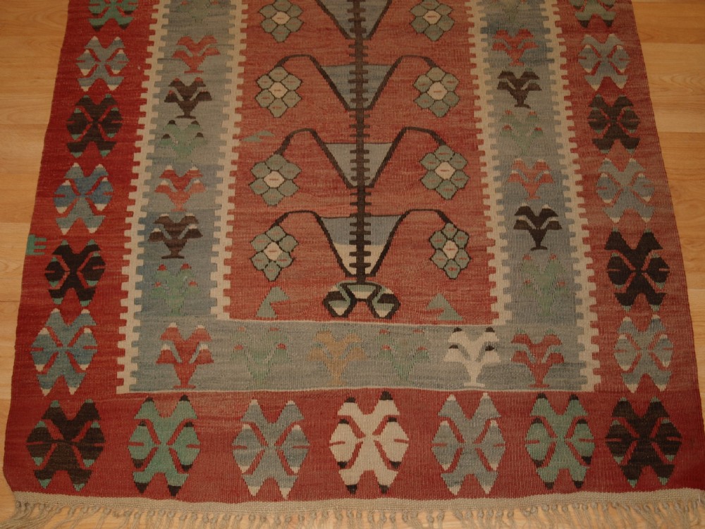 ANTIQUE TURKISH VILLAGE PRAYER KILIM WITH TREE OF LIFE DESIGN, CIRCA 1920. View VI