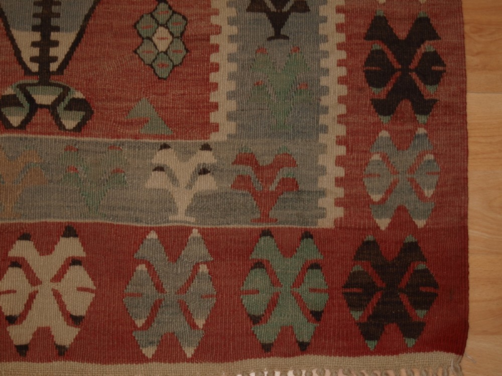 ANTIQUE TURKISH VILLAGE PRAYER KILIM WITH TREE OF LIFE DESIGN, CIRCA 1920. View VIII