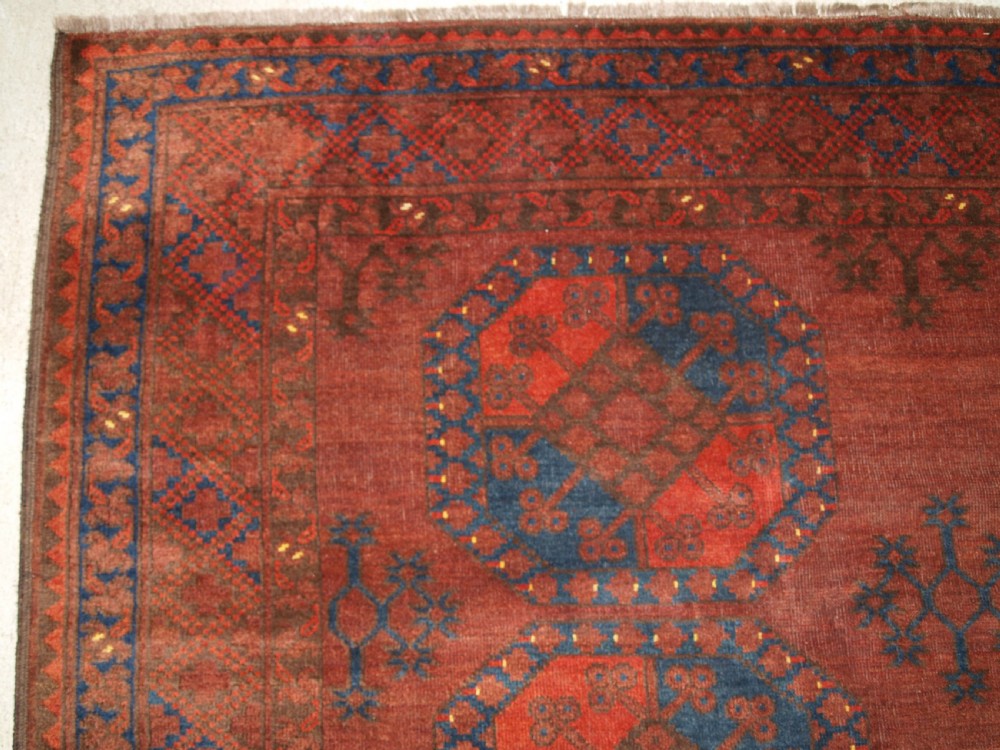 ANTIQUE ERSARI TURKMEN MAIN CARPET, AFGHANISTAN, CIRCA 1900. View III