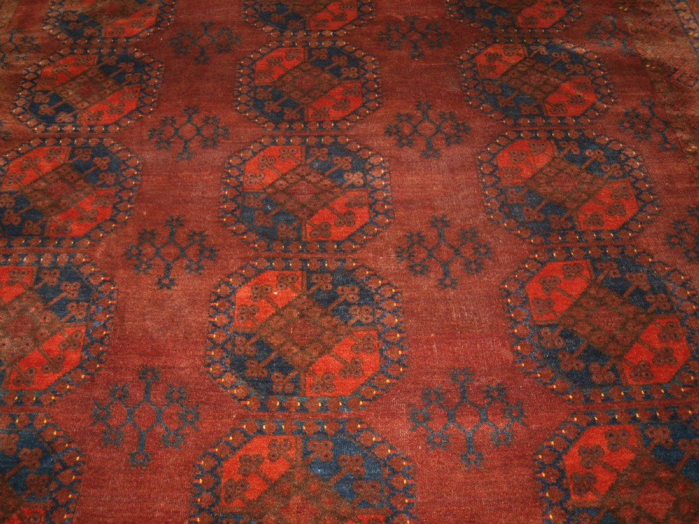 ANTIQUE ERSARI TURKMEN MAIN CARPET, AFGHANISTAN, CIRCA 1900. View V