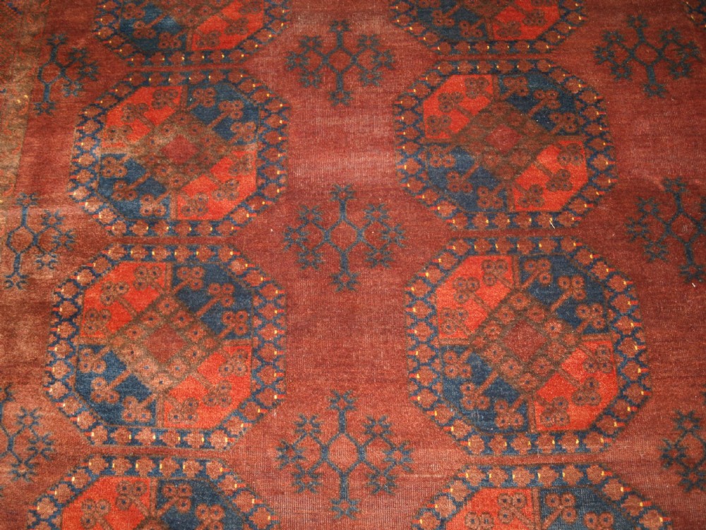 ANTIQUE ERSARI TURKMEN MAIN CARPET, AFGHANISTAN, CIRCA 1900. View VII