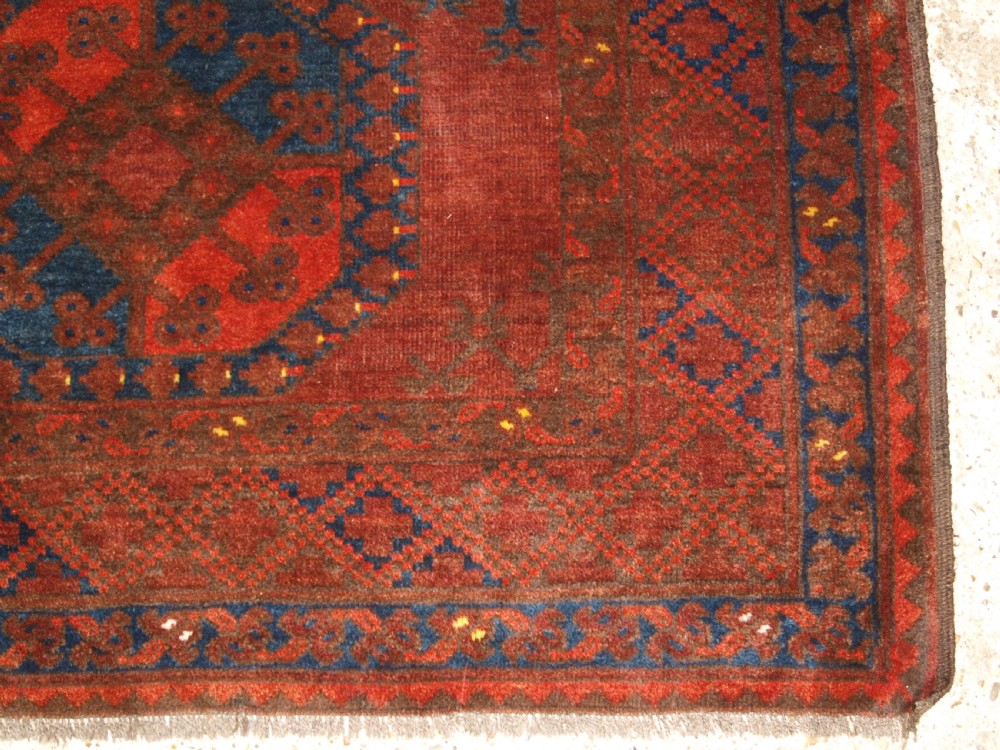ANTIQUE ERSARI TURKMEN MAIN CARPET, AFGHANISTAN, CIRCA 1900. View IX