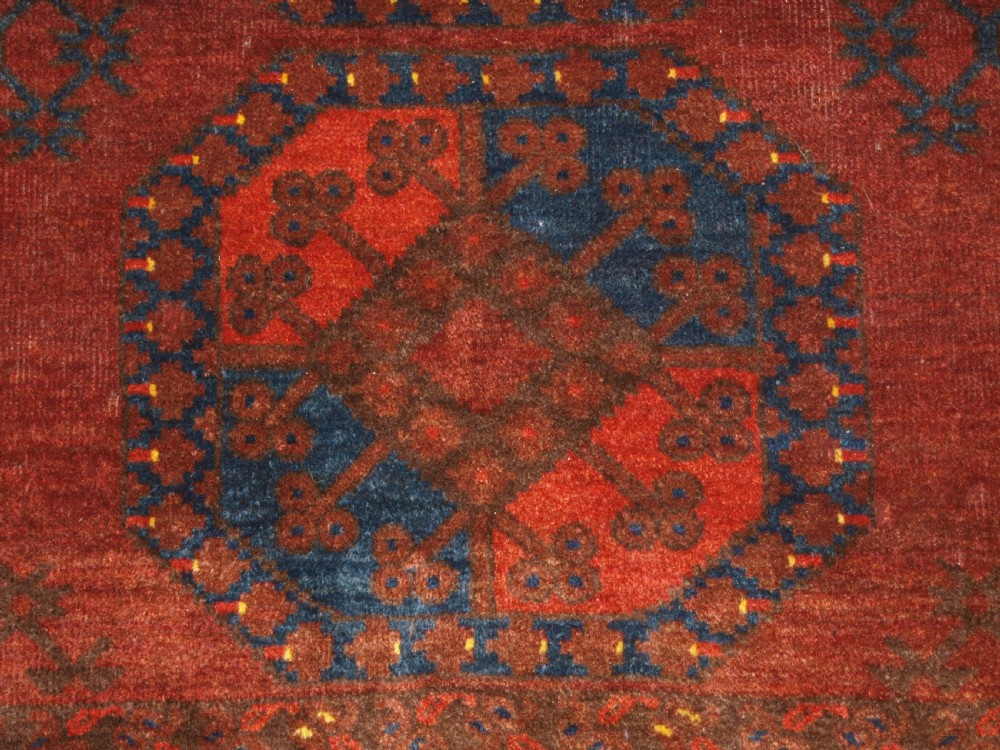ANTIQUE ERSARI TURKMEN MAIN CARPET, AFGHANISTAN, CIRCA 1900. View X