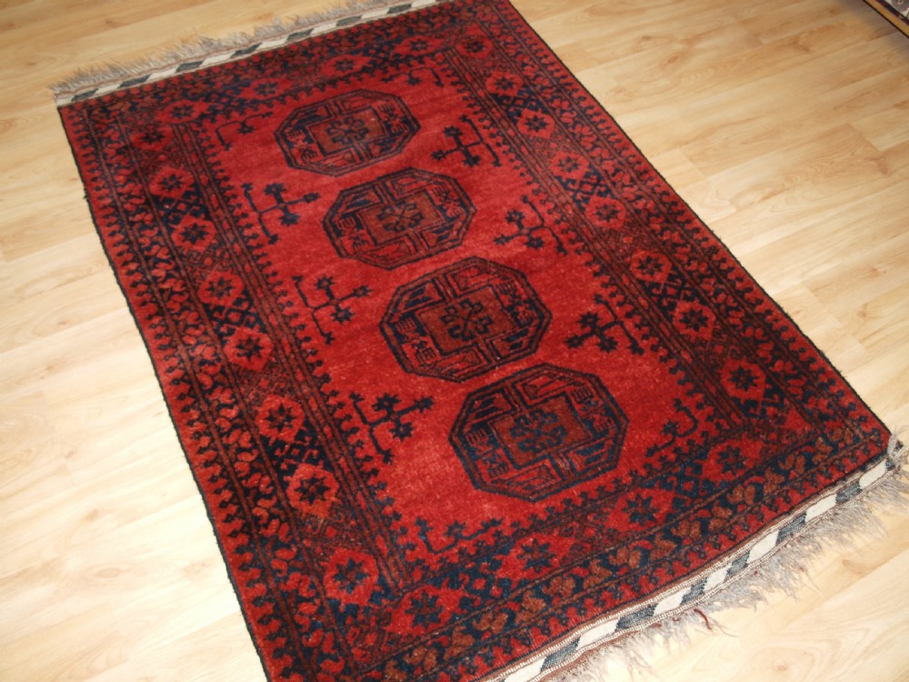 OLD AFGHAN VILLAGE RUG OF TRADITIONAL ERSARI DESIGN, CIRCA 1930. View III