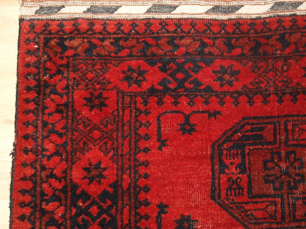 OLD AFGHAN VILLAGE RUG OF TRADITIONAL ERSARI DESIGN, CIRCA 1930. View IV
