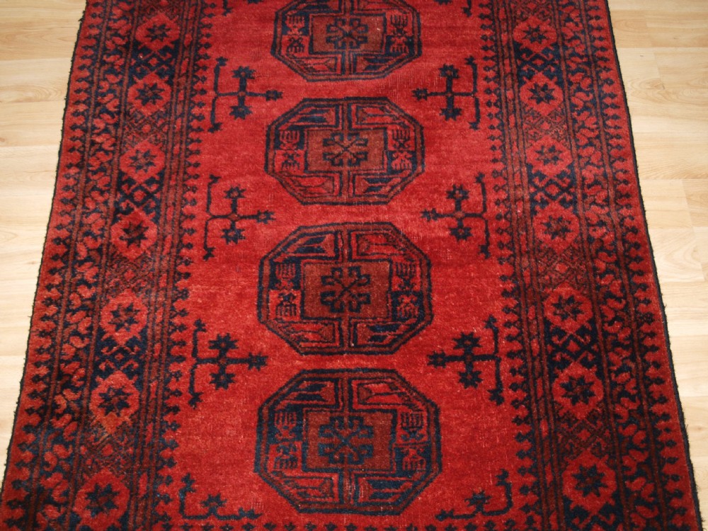 OLD AFGHAN VILLAGE RUG OF TRADITIONAL ERSARI DESIGN, CIRCA 1930. View VI