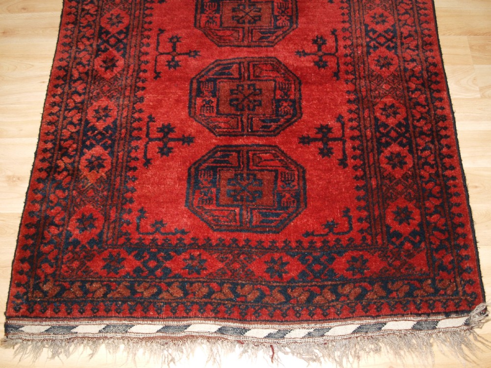 OLD AFGHAN VILLAGE RUG OF TRADITIONAL ERSARI DESIGN, CIRCA 1930. View VII