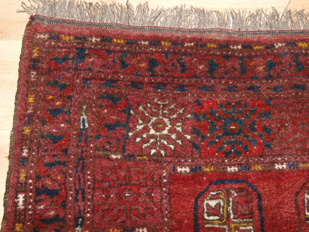 OLD AFGHAN VILLAGE RUG WITH TURKMEN DESIGN, CIRCA 1930. View III