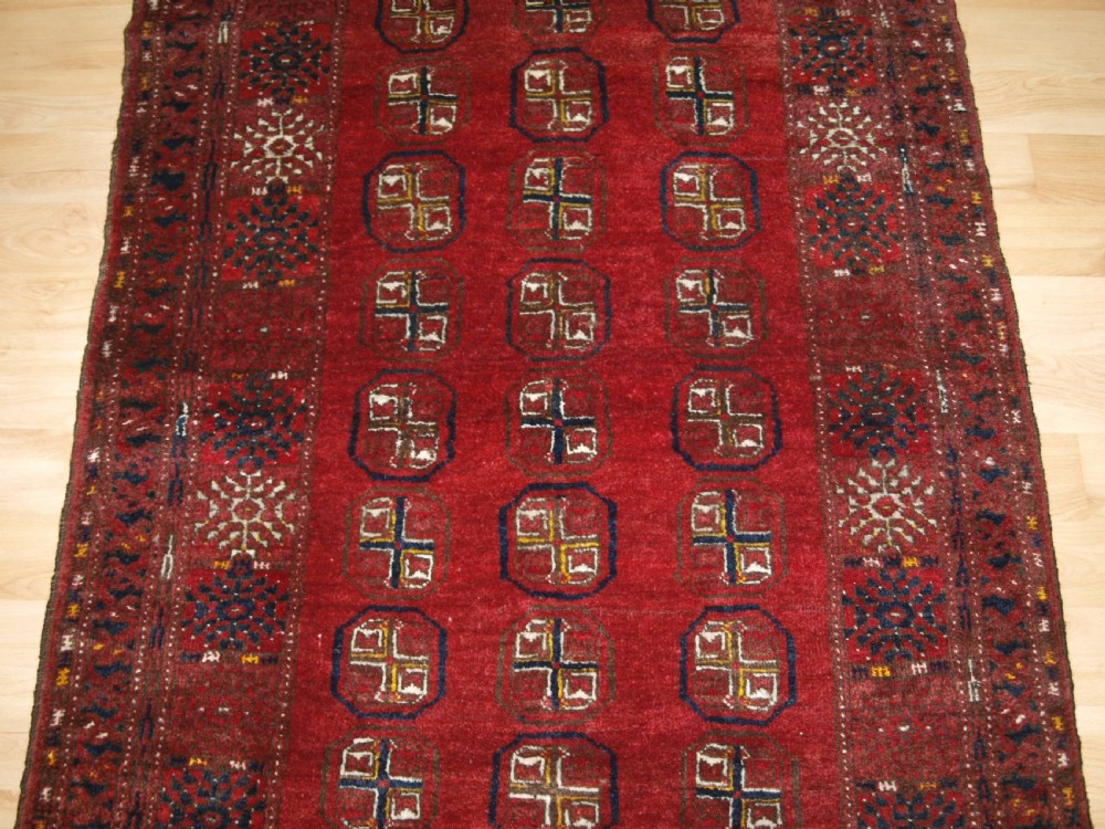 OLD AFGHAN VILLAGE RUG WITH TURKMEN DESIGN, CIRCA 1930. View V
