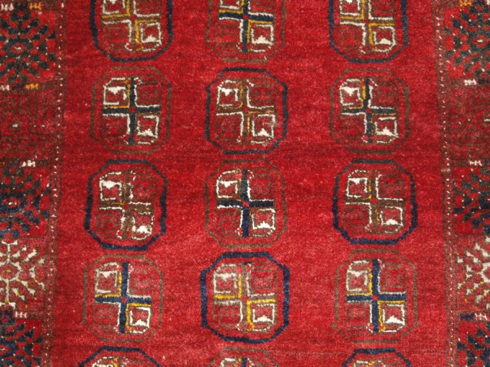 OLD AFGHAN VILLAGE RUG WITH TURKMEN DESIGN, CIRCA 1930. View VII