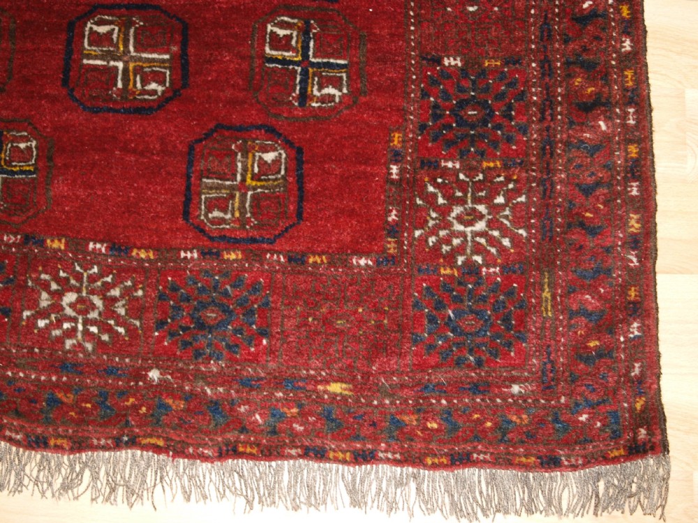 OLD AFGHAN VILLAGE RUG WITH TURKMEN DESIGN, CIRCA 1930. View VIII