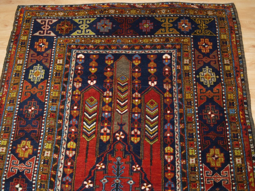 ANTIQUE TURKISH YAHYALI VILLAGE RUG WITH SCARCE MOSQUE DESIGN, CIRCA 1900/20. View III