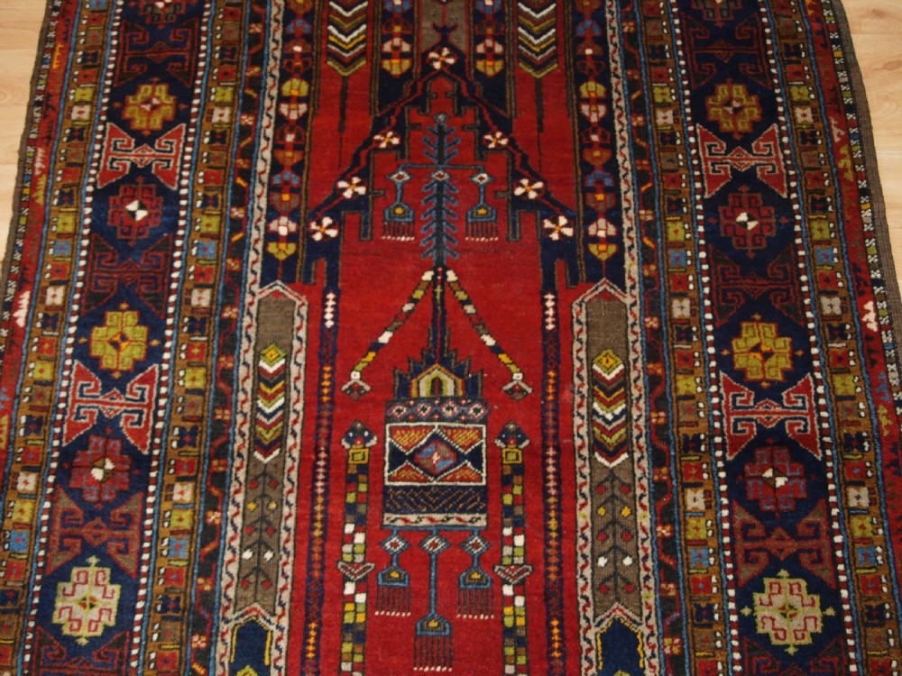 ANTIQUE TURKISH YAHYALI VILLAGE RUG WITH SCARCE MOSQUE DESIGN, CIRCA 1900/20. View IV