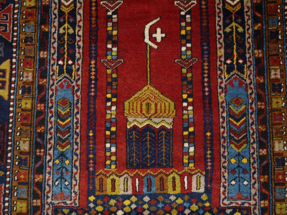 ANTIQUE TURKISH YAHYALI VILLAGE RUG WITH SCARCE MOSQUE DESIGN, CIRCA 1900/20. View VII