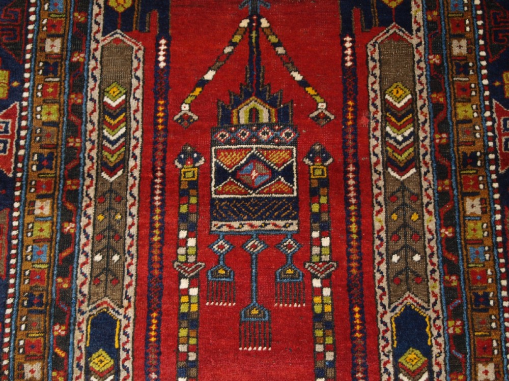 ANTIQUE TURKISH YAHYALI VILLAGE RUG WITH SCARCE MOSQUE DESIGN, CIRCA 1900/20. View VIII