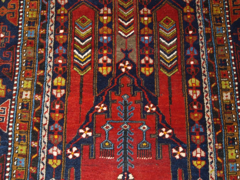 ANTIQUE TURKISH YAHYALI VILLAGE RUG WITH SCARCE MOSQUE DESIGN, CIRCA 1900/20. View X